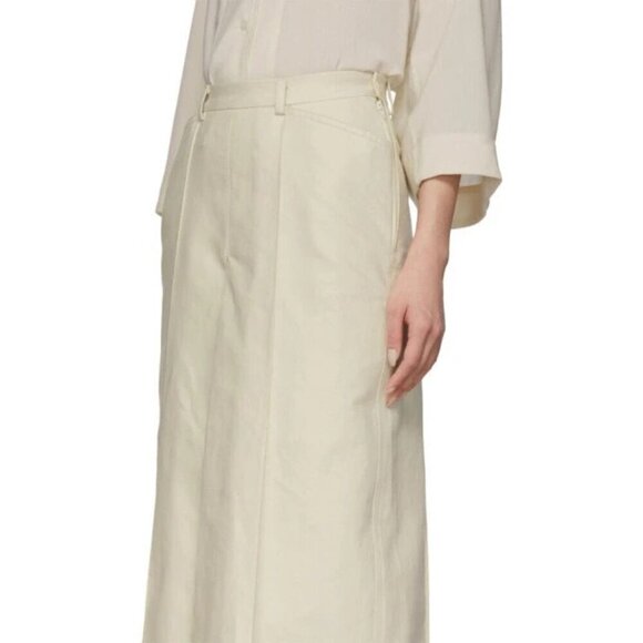 Lemaire Linen Pleated Shorts Size 34 2 XS Womens Off-White Culotte $640 - Picture 15 of 16